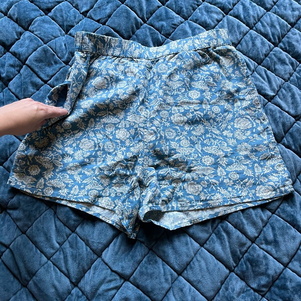 Linen Paisley shorts XS